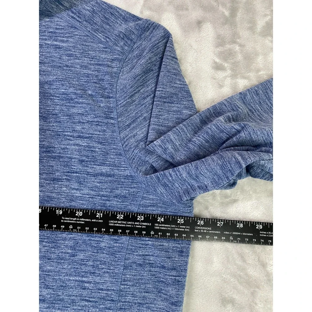 Avalanche Quarter Zip Pullover Mens XL Blue Space Dye Outdoor Performance Layer